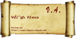 Végh Alexa névjegykártya